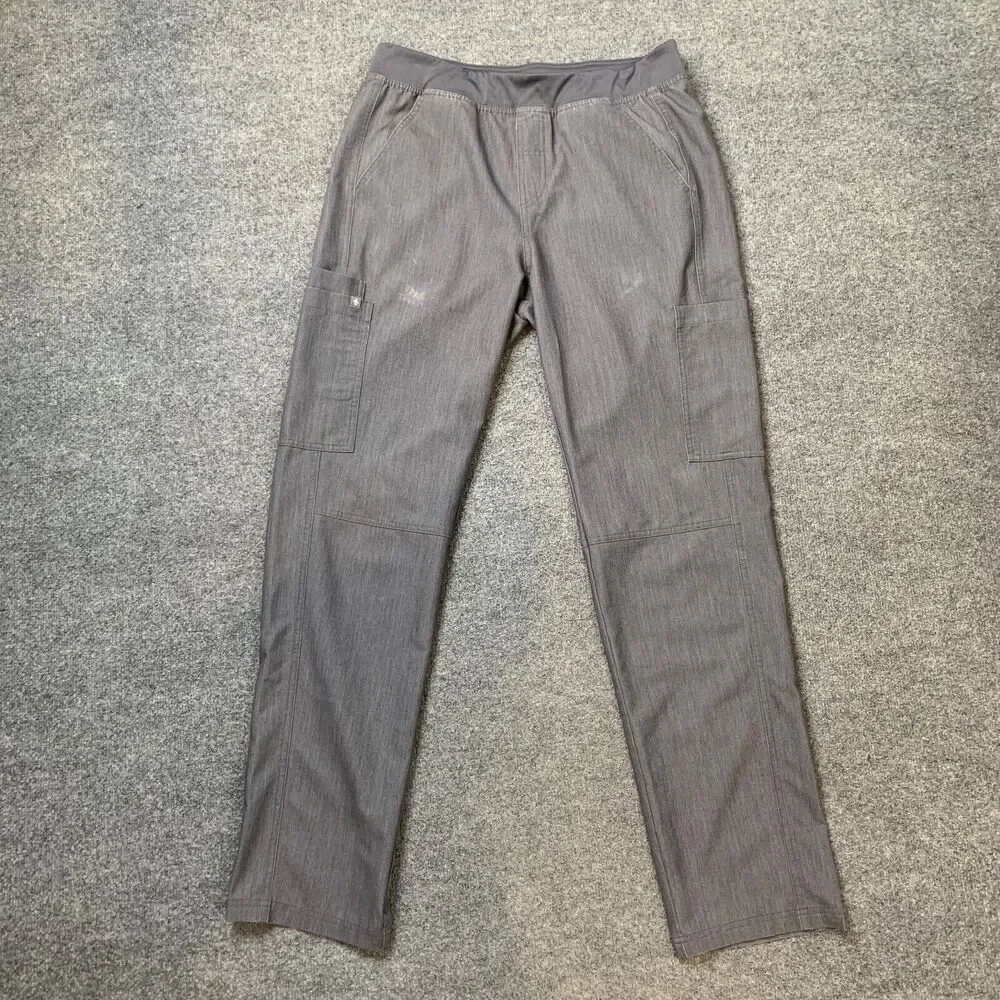 Figs Scrub Pants Mens L Graphite Grey Technical Collection Cargo Pocket Straight